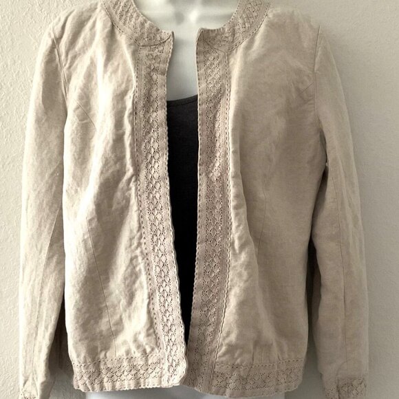 NEW LACE OPEN FRONT LINED BLAZER - Picture 1 of 8